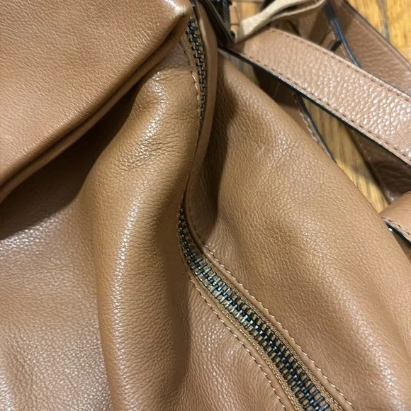 Aimee Kestenberg Bali Backpack pebbled genuine leather cognac brown -  threedaughtersproperties.com